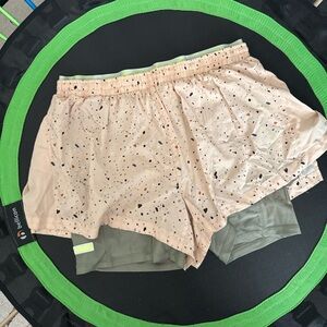 PE Nation Women’s High-Waist Athletic Shorts with Logo Waistband | M